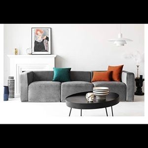 Gorgeous 100% velvet orange pumpkin rust persimmon pillow cover set of 2